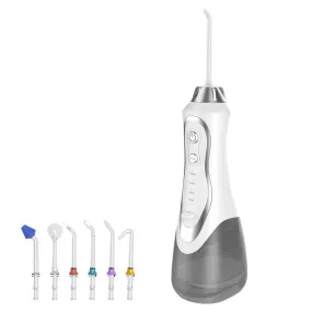 Portable belt oral irrigator 300ml dental floss cleaner 3 modes 4 nozzles rechargeable IP7 waterproof tooth whitening device 0ral irrigator