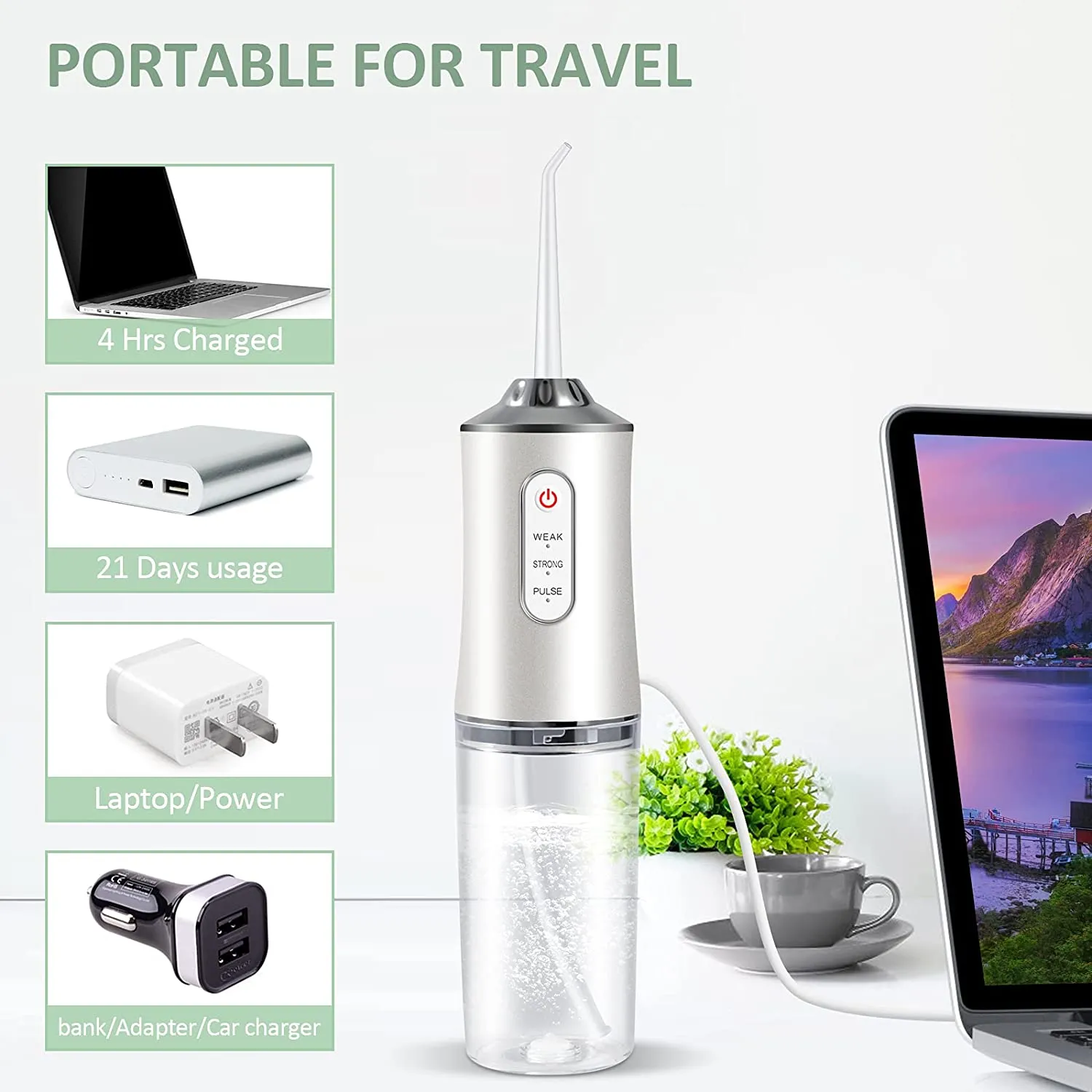 Portable Cordless Oral Irrigator Water Flossers