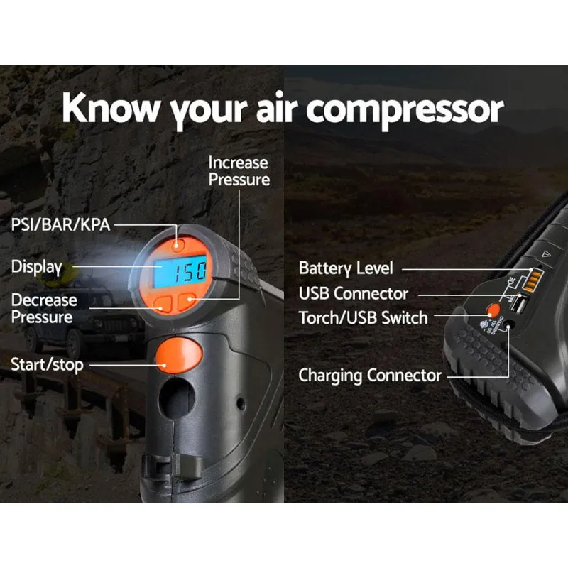 Portable Digital Cordless Air Compressor