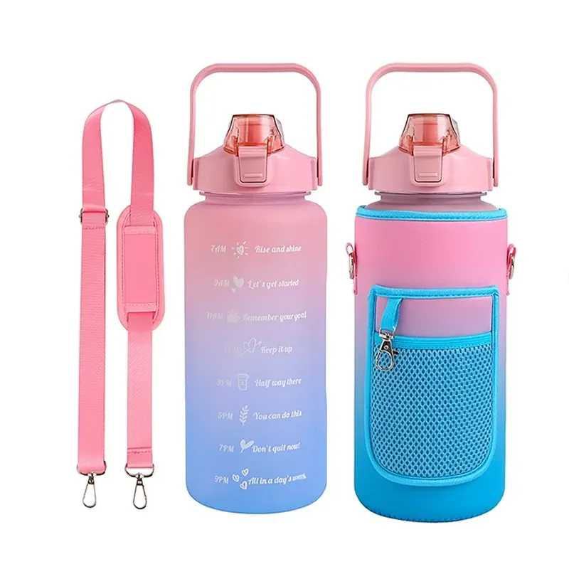 Portable Non-Slip Bottle Bag With Cellphone Holder And Strap- Yj-159 Pink