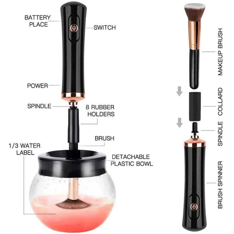 Portable Super-Fast Automatic Electric Makeup Brush Cleaner Dryer Tools