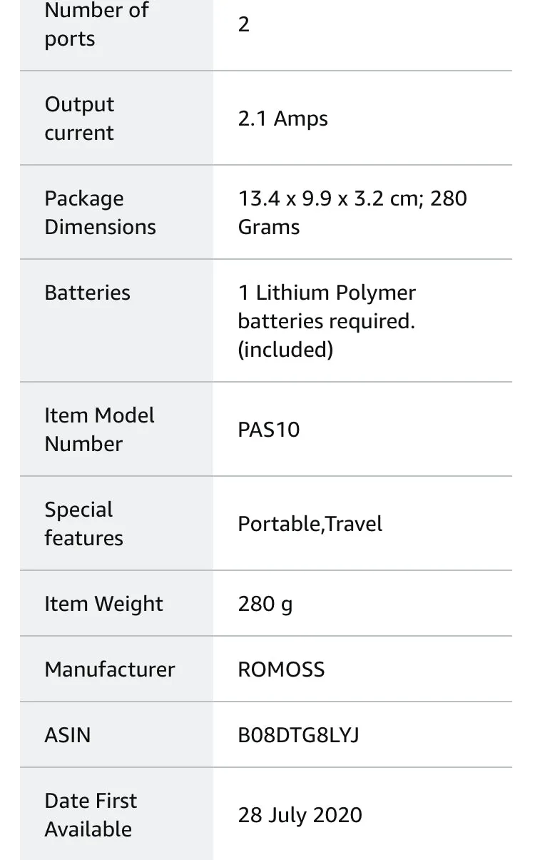 Powerbank ROMOSS for VETNPRO IRLT Range of ‘StickOn’ Powerpack powered products