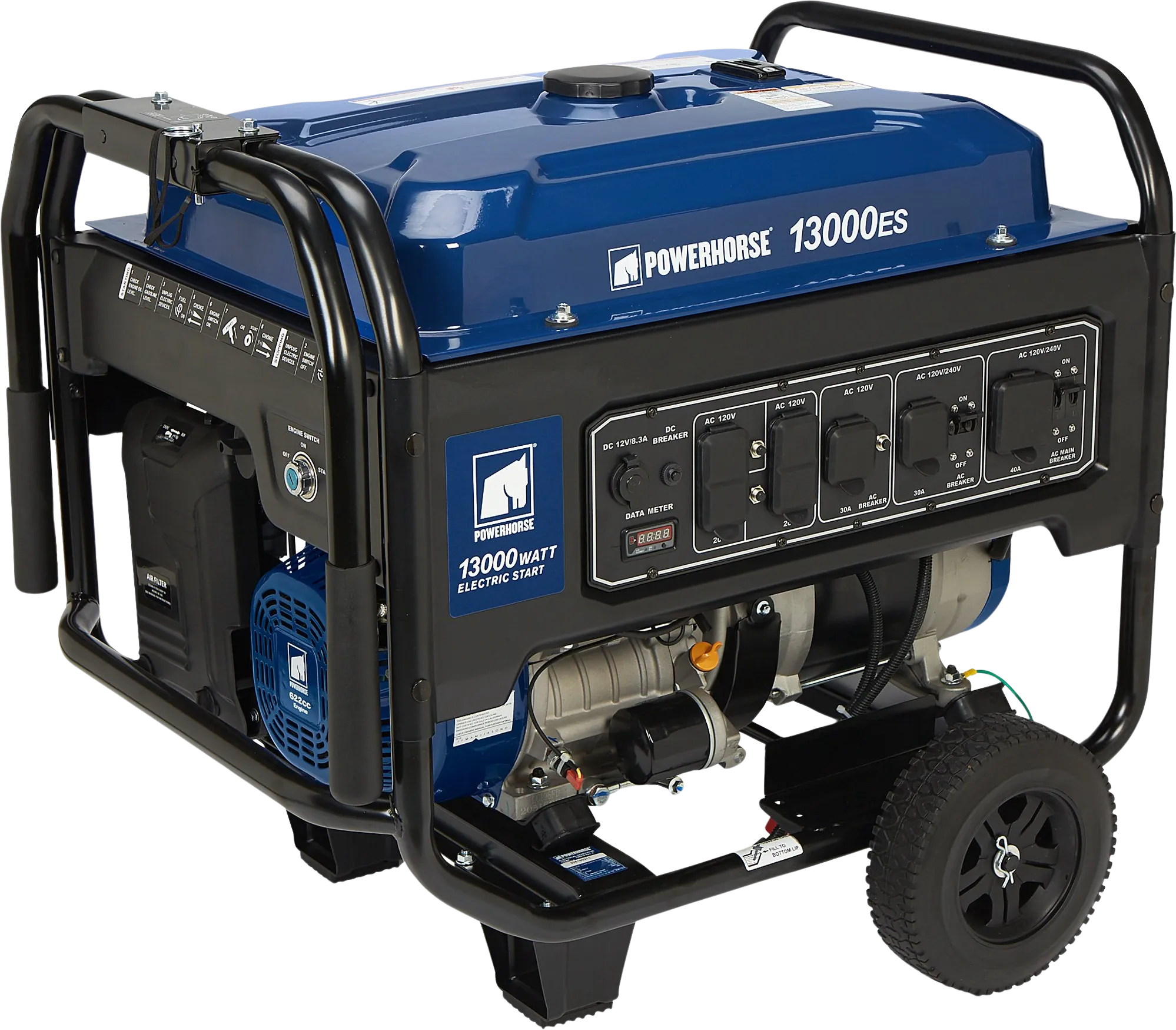 Powerhorse 799215 Generator 10000W/13000W Low THD Electric Start Gas New