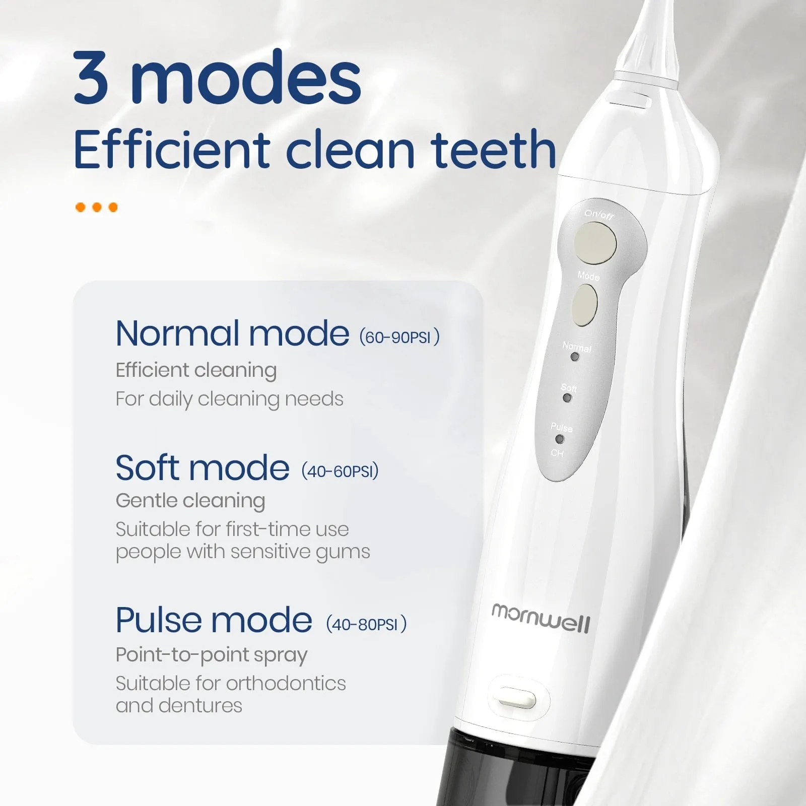 Rechargeable Water Flosser Portable Dental Water Jet 300ML Water Tank Waterproof Teeth Cleaner USB 0ral irrigator