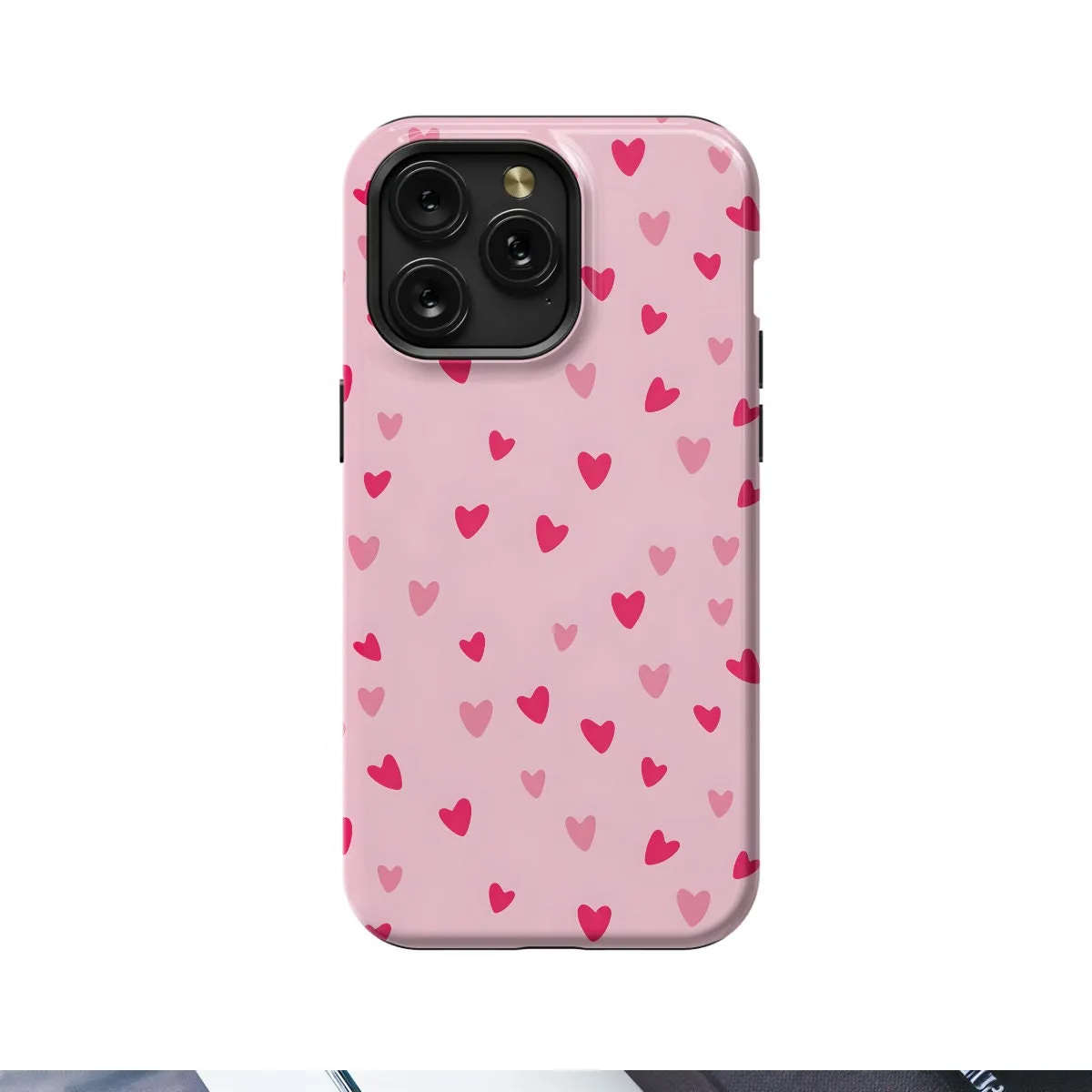 Red Heart Phone Case Cute Trendy Pink Girl Minimalist Love Cover