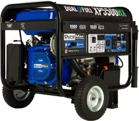 REFURB DuroMax XP5500HX 5,500 Watt 7.5 HP Dual Fuel Portable Generator With CO Alert 50- States (Grade A)