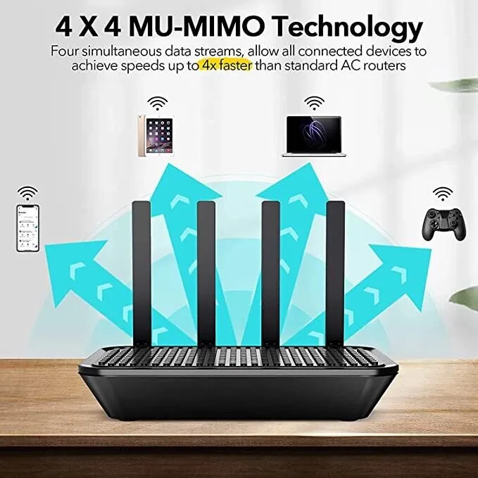 Rock Space AC2100 MU-MIMO Dual Band Wi-Fi Router - 2100Mbps | Damaged Packaging