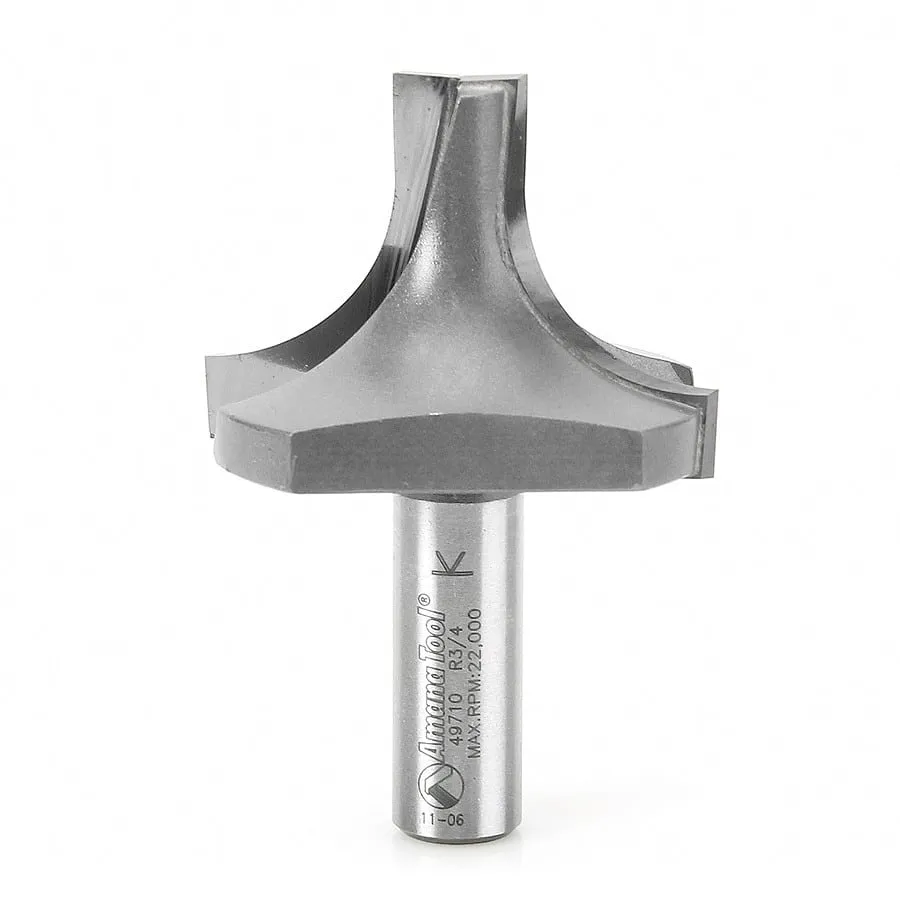 Round Over Groove Router Bit | 3⁄4 Radius x 2" Dia x 1 7⁄16 x 1⁄2 Shank | 49710 | 738685897102