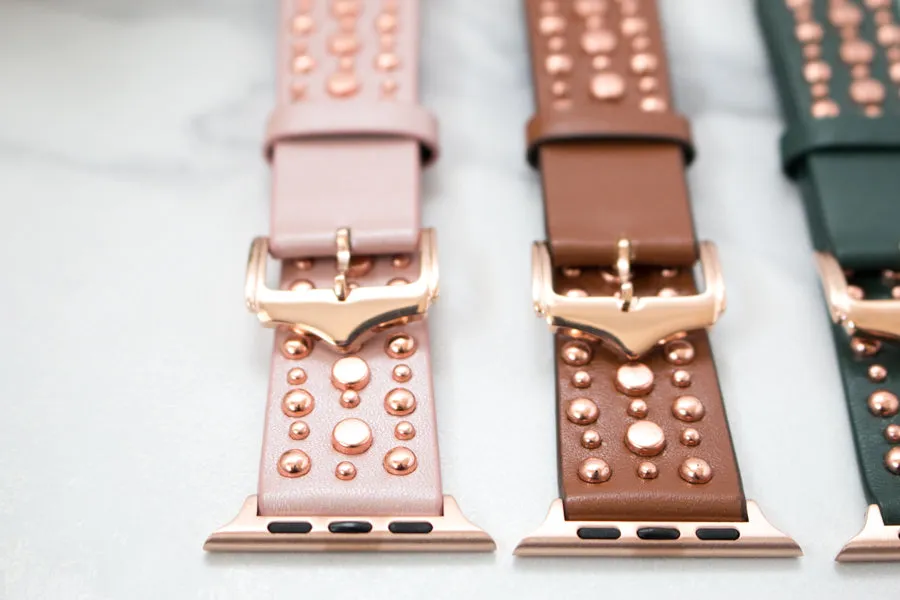 Roxy Leather Studded Apple Band