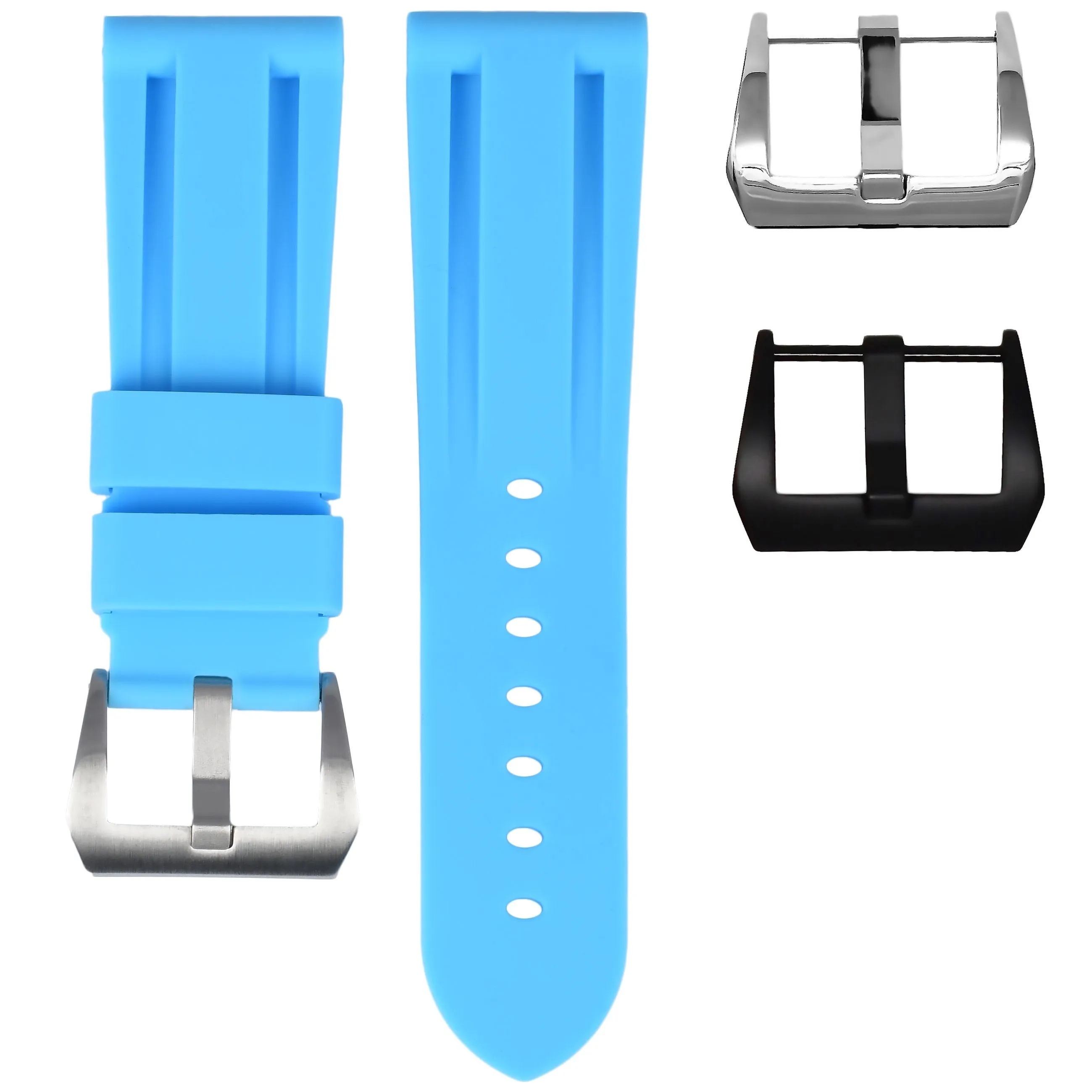 RUBBER STRAP FOR BREITLING AVENGER - MIAMI BLUE