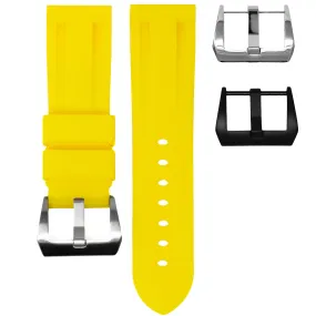 RUBBER STRAP FOR BREITLING AVENGER - SUNSHINE YELLOW