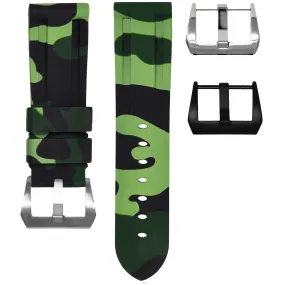 RUBBER STRAP FOR BREITLING BENTLEY MOTORS T - GREEN CAMO