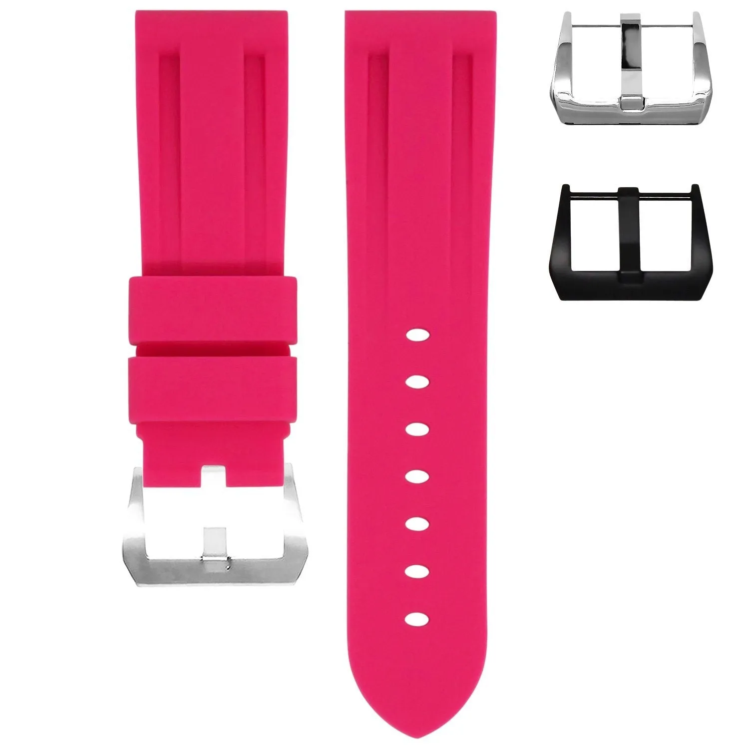 RUBBER STRAP FOR BREITLING NAVITIMER - SOUTH BEACH PINK