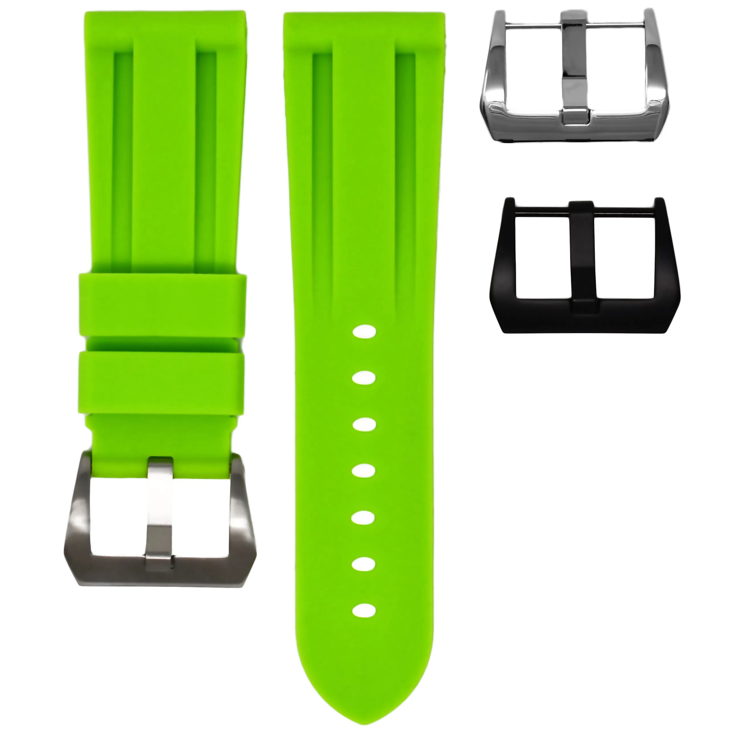 RUBBER STRAP FOR BREITLING PROFESSIONAL - LIME