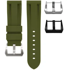 RUBBER STRAP FOR BREITLING TRANSOCEAN - OLIVE