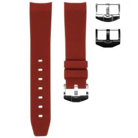 RUBBER STRAP FOR OMEGA SEAMASTER - BORDEAUX