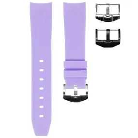 RUBBER STRAP FOR OMEGA SEAMASTER -  LAVENDER