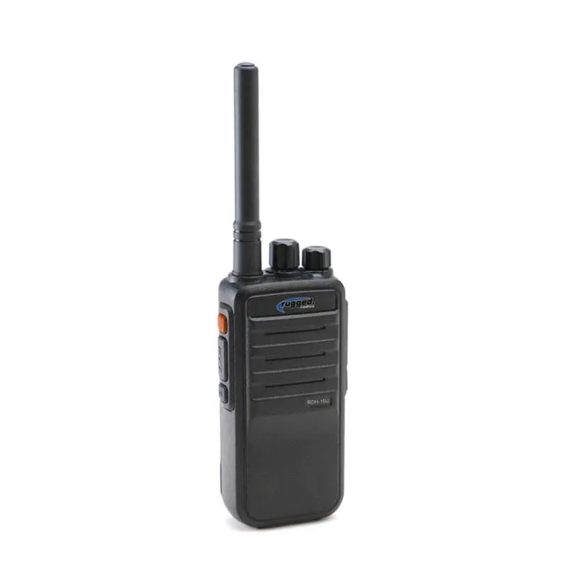 Rugged Radios RDH16 UHF Business Band Handheld Radio BUNDLE - 12 Handheld UHF Radios and 2 Bank Chargers