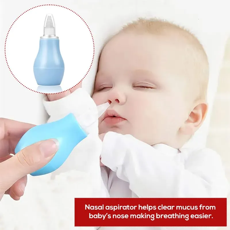 Safe-O-Kid- Silicone Baby Nasal Aspirator Vacuum Sucker- Blue (Pack Of 1)