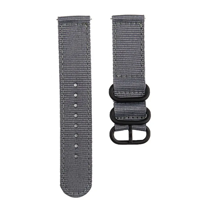 Samsung Galaxy Watch 3 45mm /46mm / Gear S3 Frontier / Classic / Watch GT 2 46mm | Woven Nylon Strap Watch Band   | Gray