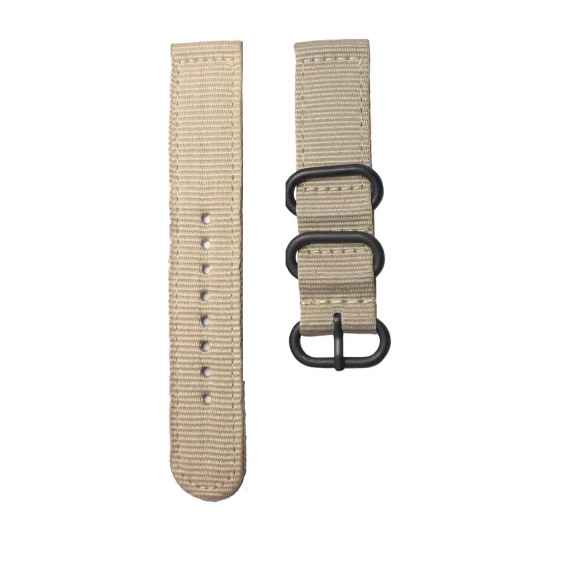 Samsung Galaxy Watch 3 45mm /46mm / Gear S3 Frontier / Classic / Watch GT 2 46mm | Woven Nylon Strap Watch Band   | Khaki