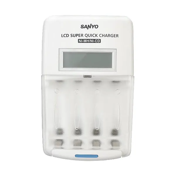 Sanyo LCD Super Quick Charger for AAA/AA Ni-MH Batteries