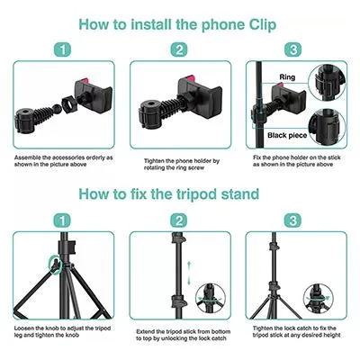 Selfie Led Ring Light Set with Tripod Stand