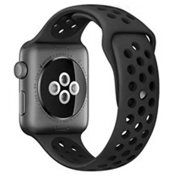 Silicon Sports Band Strap for Watch Black Volt Bracelet for Apple  Watch Band Series 1&2  Rubber Watchband iwatch belt band