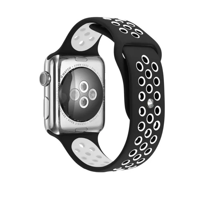 Silicon Sports Band Strap for Watch Black Volt Bracelet for Apple  Watch Band Series 1&2  Rubber Watchband iwatch belt band