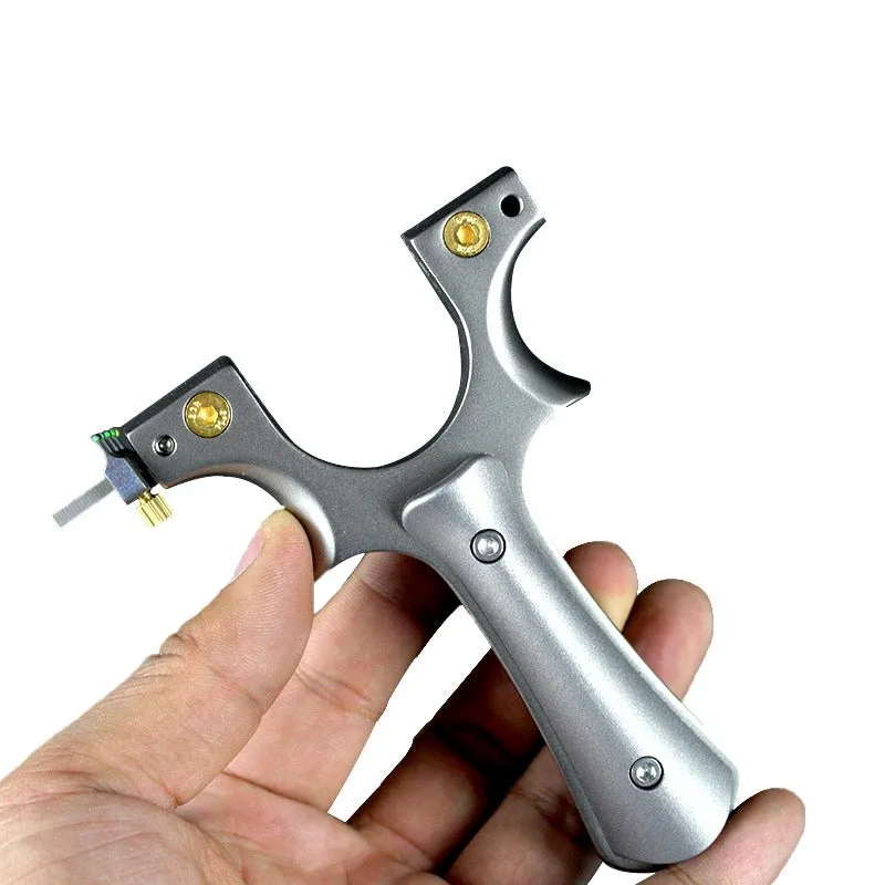 Silver Matt Finish Stainless Steel Powerful Slingshot