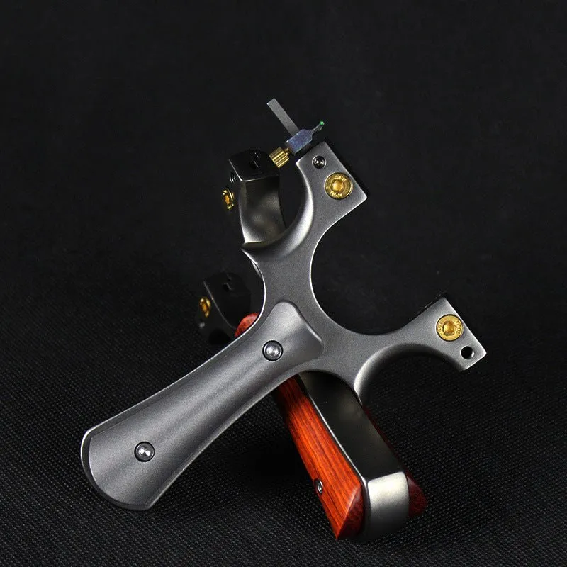 Silver Matt Finish Stainless Steel Powerful Slingshot