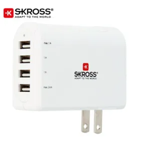 SKROSS 4 Port USB Charger - US and Japan