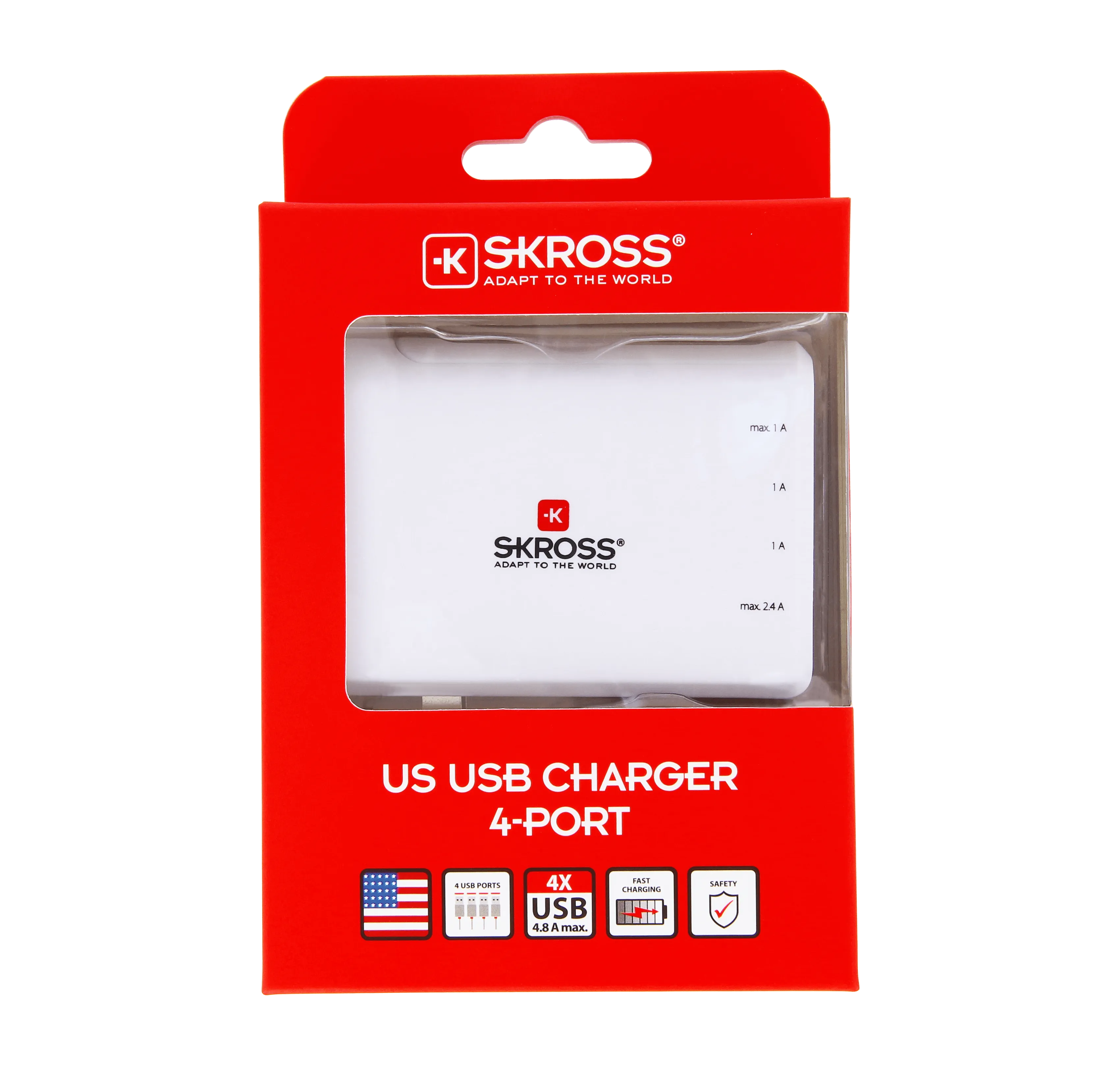 SKROSS US USB Charger – 4-Port