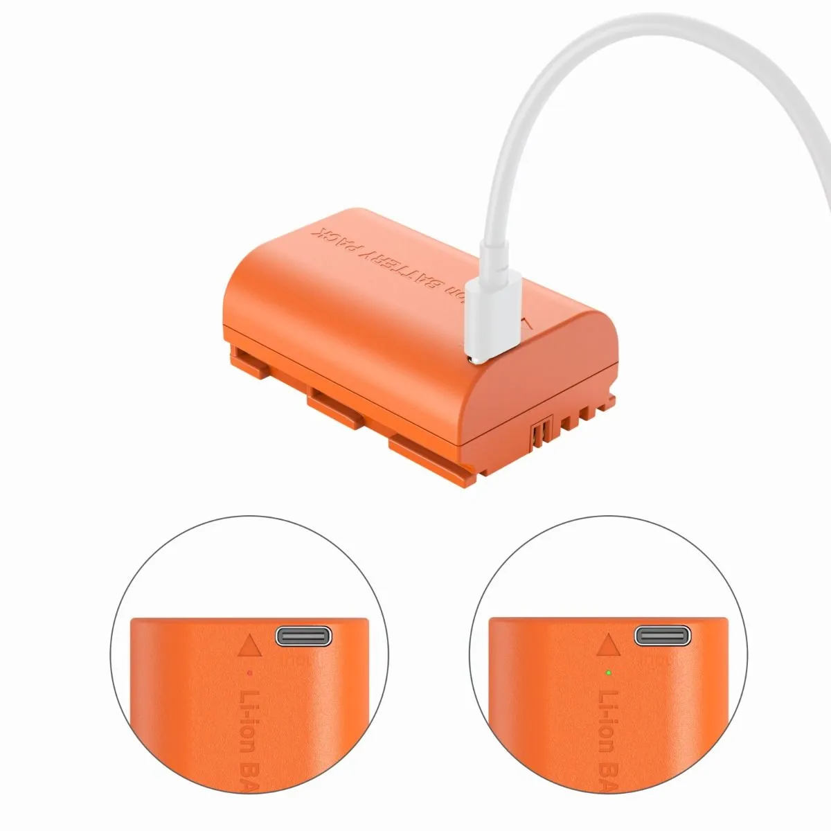 SmallRig LP-E6NH USB-C Rechargeable Camera Battery (Orange) 4968