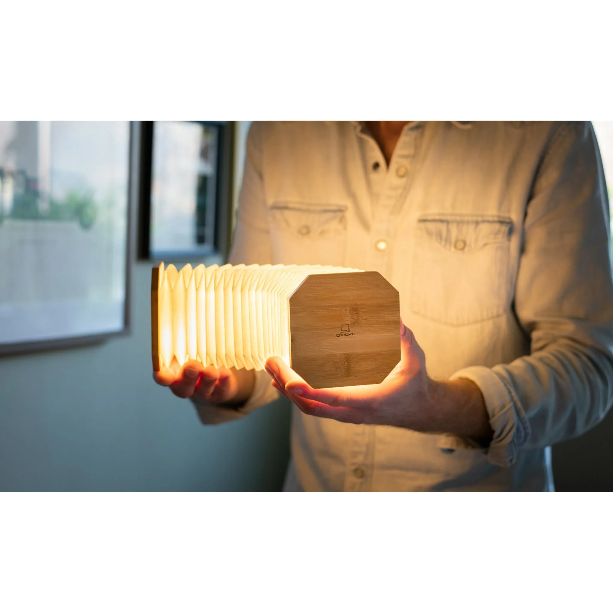 Smart Accordion Lamp - Bamboo