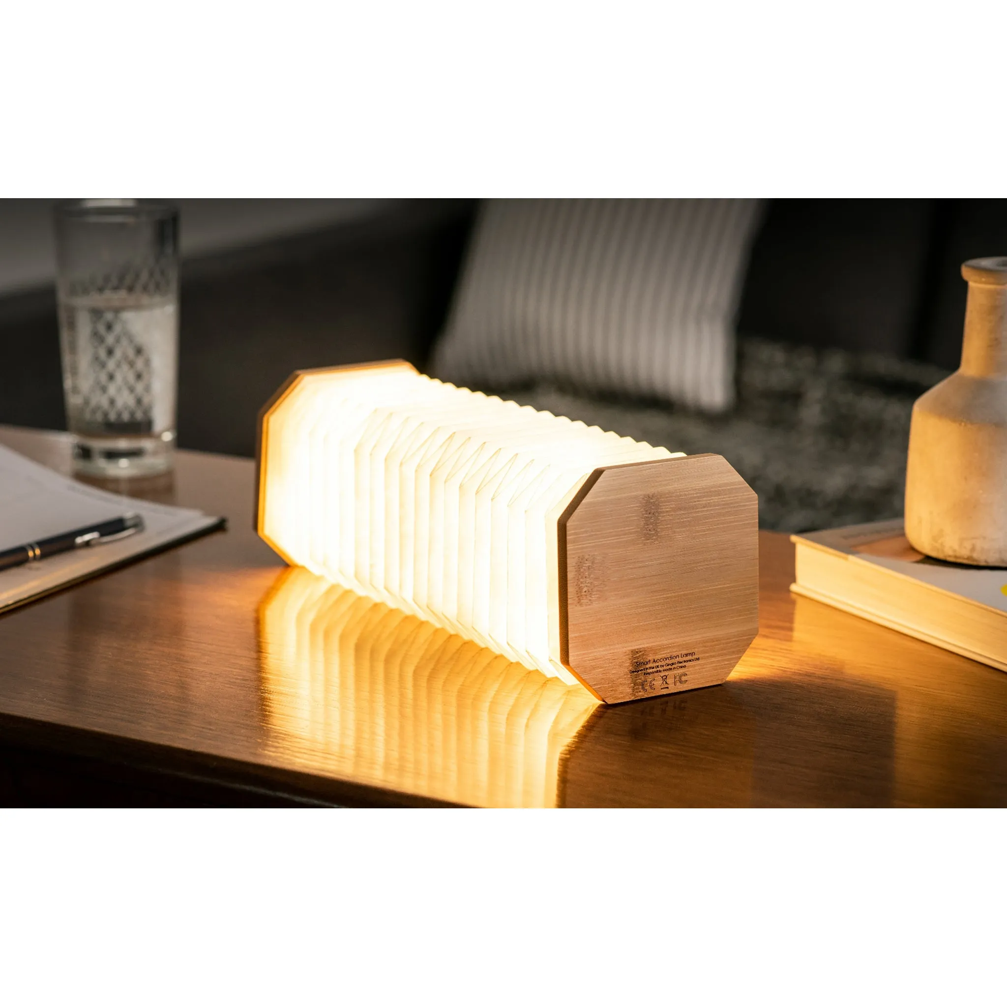 Smart Accordion Lamp - Bamboo