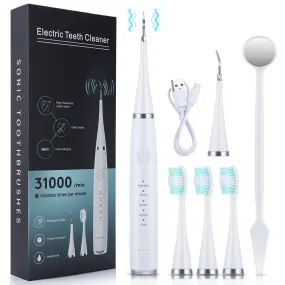 Sonic Tartar & Whitening Dental Kit: Deep Clean, Bright Smile, USB Rechargeable