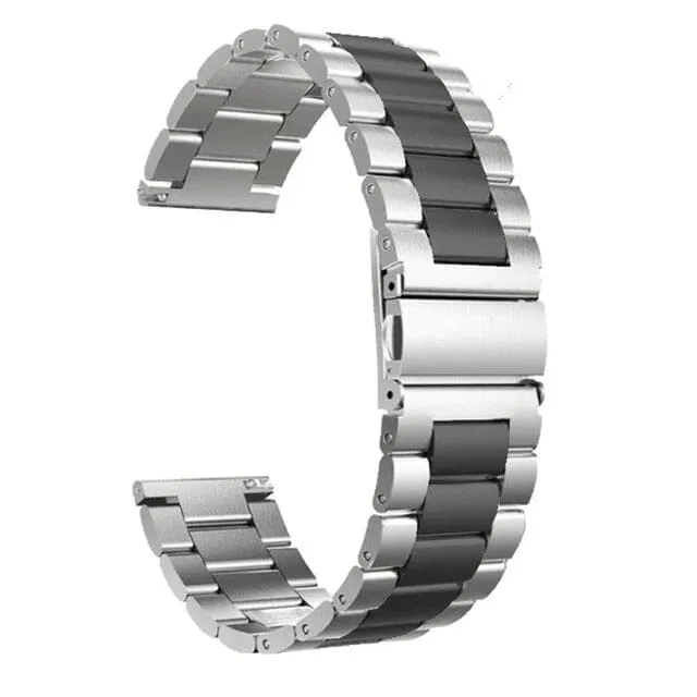 Stainless Steel Link Watch Strap Compatible with the Garmin Vivomove Trend