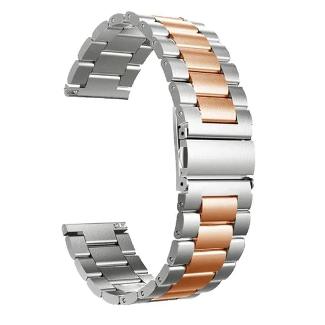 Stainless Steel Link Watch Strap Compatible with the Garmin Vivomove Trend