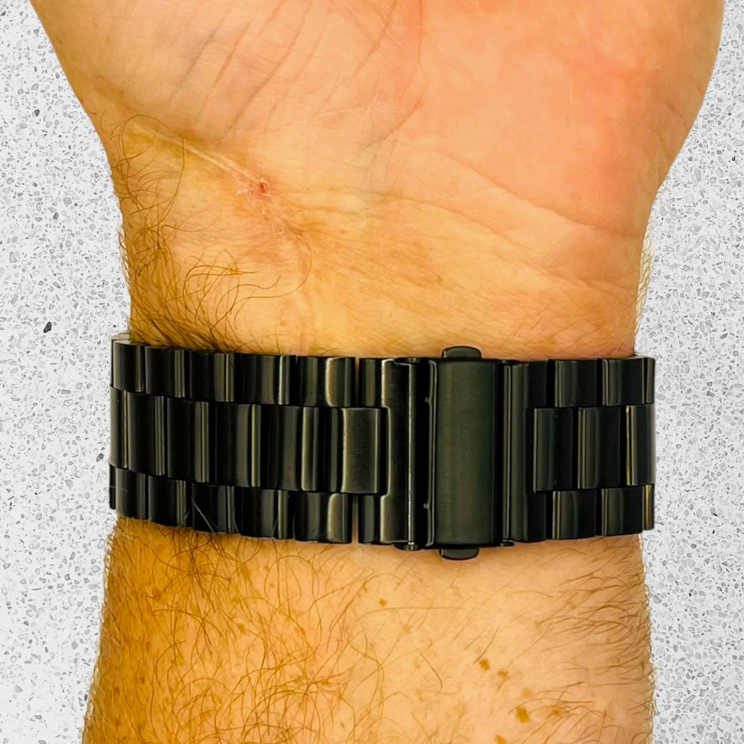 Stainless Steel Link Watch Strap Compatible with the Garmin Vivomove Trend