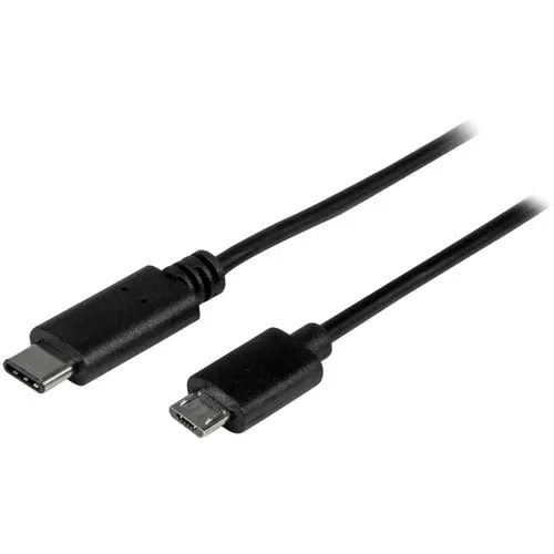 StarTech.com 0.5m USB C to Micro USB Cable - M/M - USB 2.0 - USB-C to Micro USB Charge Cable - USB 2.0 Type C to Micro B Cable - 50 cm USB Data Transfer Cable for Notebook, Smartphone, Power Bank, Wall Charger - First End: 1 x 24-pin USB 2.0 Type C - Male