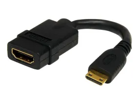 Startech.Com 5In Mini Hdmi To Hdmi Adapter, 4K High Speed Hdmi Adapter, 4K 30Hz Ultra Hd High Speed Hdmi Adapter, Hdmi 1