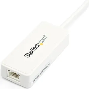 StarTech.com USB 3.0 to Gigabit Ethernet Adapter NIC w/ USB Port - White - USB - 1 Port(s) - 1 x Network (RJ-45) - Twisted Pair - 10/100/1000Base-T - Desktop