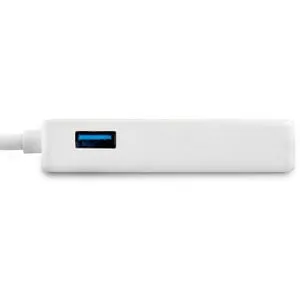 StarTech.com USB 3.0 to Gigabit Ethernet Adapter NIC w/ USB Port - White - USB - 1 Port(s) - 1 x Network (RJ-45) - Twisted Pair - 10/100/1000Base-T - Desktop