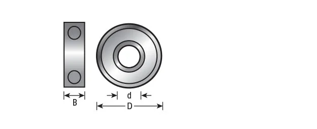 Steel Ball Bearing Guide | 8mm Overall Dia x 4mm Inner Dia x 7⁄64 Height | 47703 | 738685564776