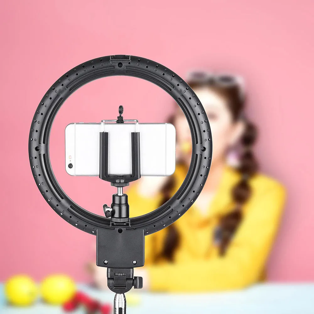 TheLAShop 8in Bi-Color Ring Light w/ Tripod & Phone Holder Selfie Stick Remote