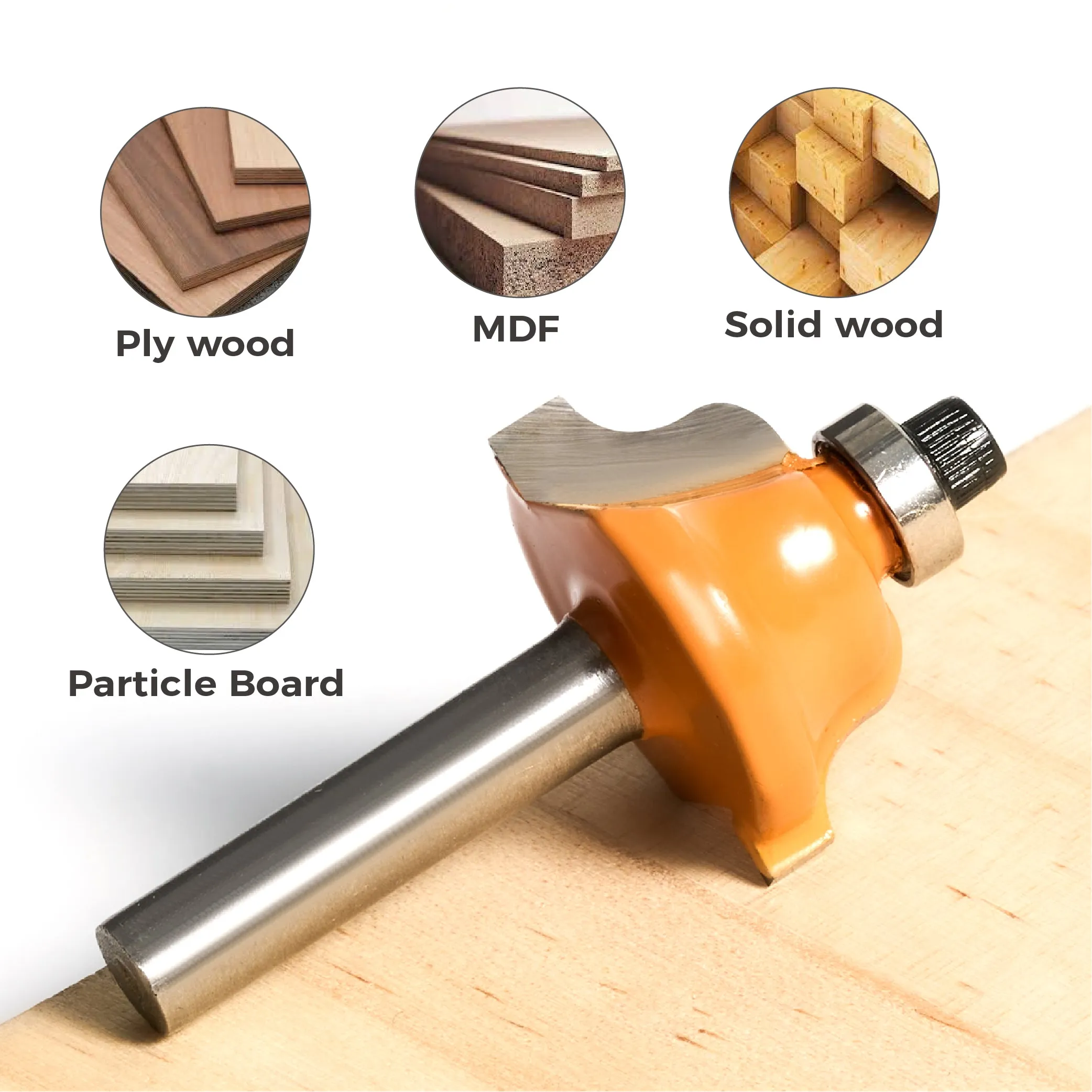 toolant Roman Ogee Router Bits for Edge Forming, 1/4-Inch Shank 5/16-Inch Dia, Carbide-Tipped Milling Cutter for Woodworking