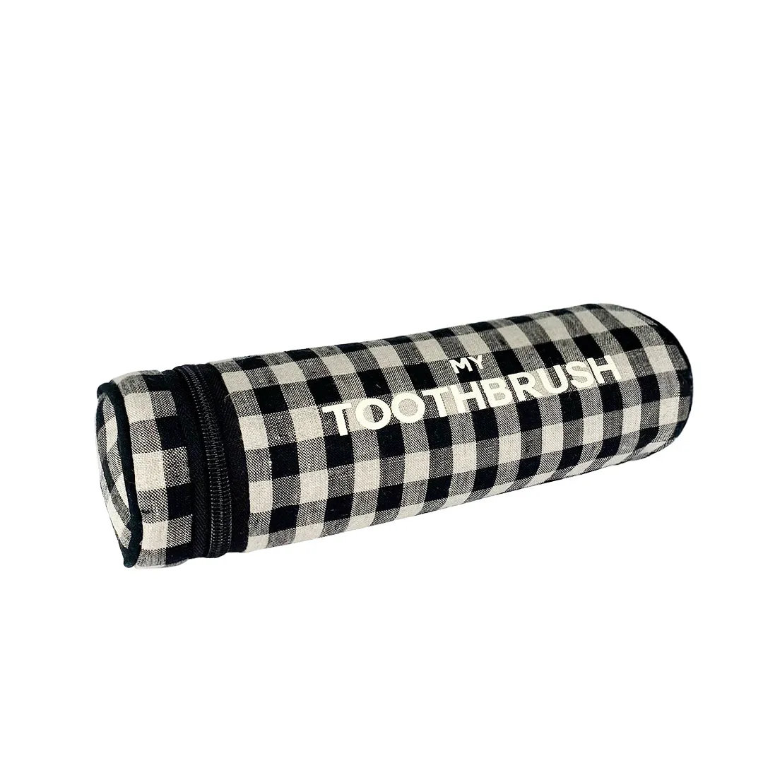 Toothbrush Travel Case, Gingham