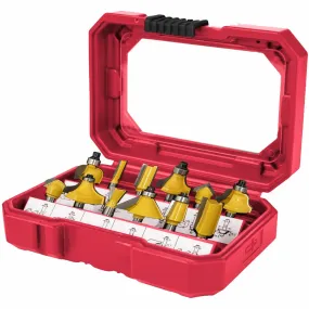 TORK CRAFT ROUTER BIT SET 12PC 1/4' SHANK HARD CASE TC20508