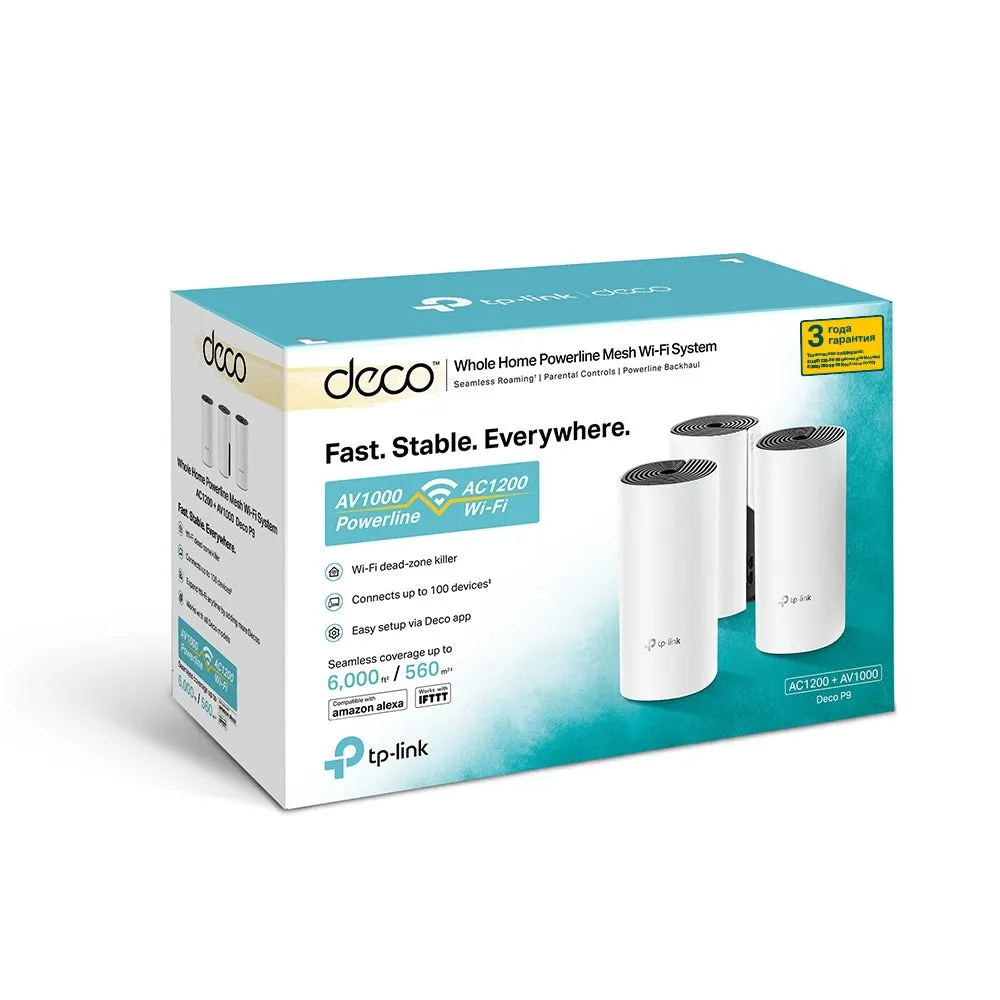 Tp-Link Ac1200   Av1000 Whole Home Hybrid Mesh Wi-Fi System